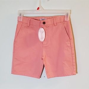 NWT! Frenchie Mini Couture Salmon Chino Shorts Size 7 (Boy)